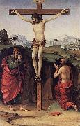 Francesco Francia Crucifixion with Sts John and Jerome oil painting reproduction